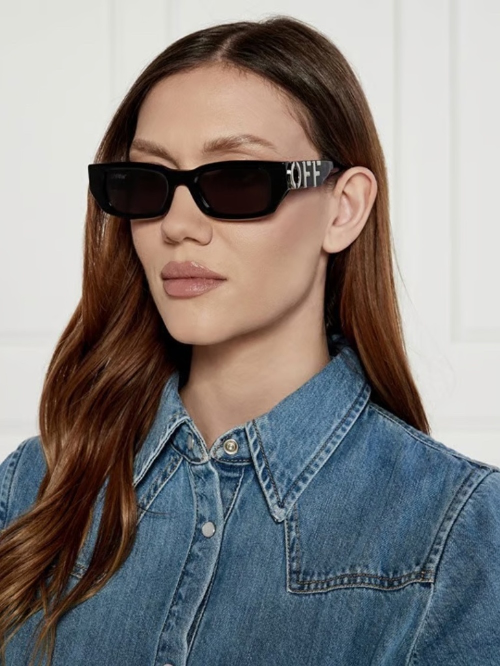 NWT Off-White FILLMORE Women Sunglasses Black Grey Square OERI124 FILLMORE 1007